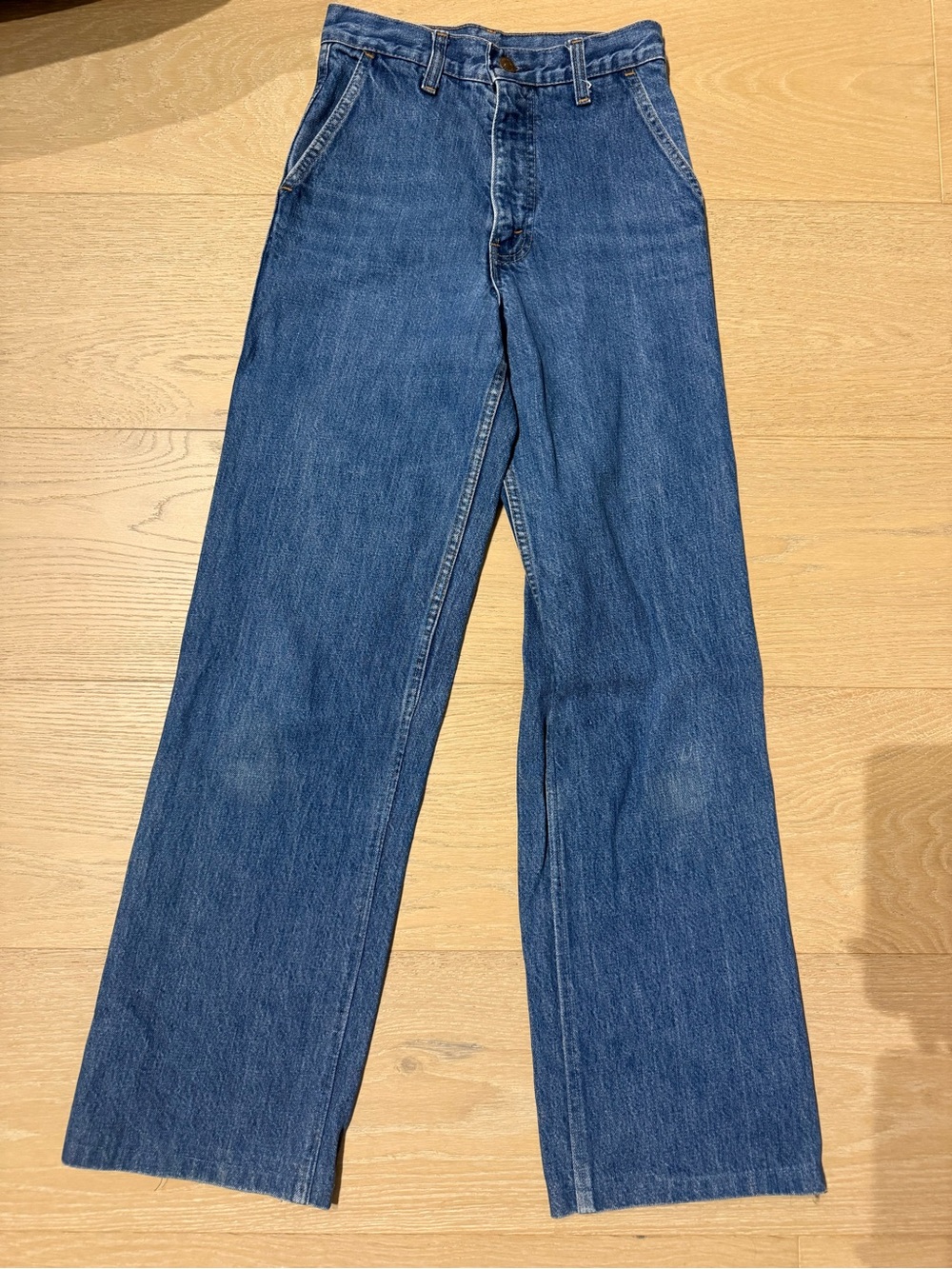 Vintage 1970s Levi Orange Tab Light Wash Denim High Rise Jeans